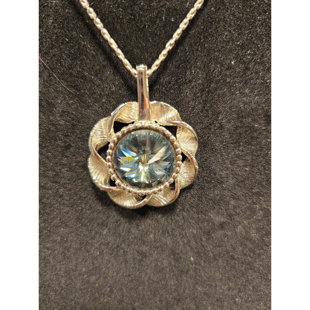 Blue Infinity Crystal Pendant